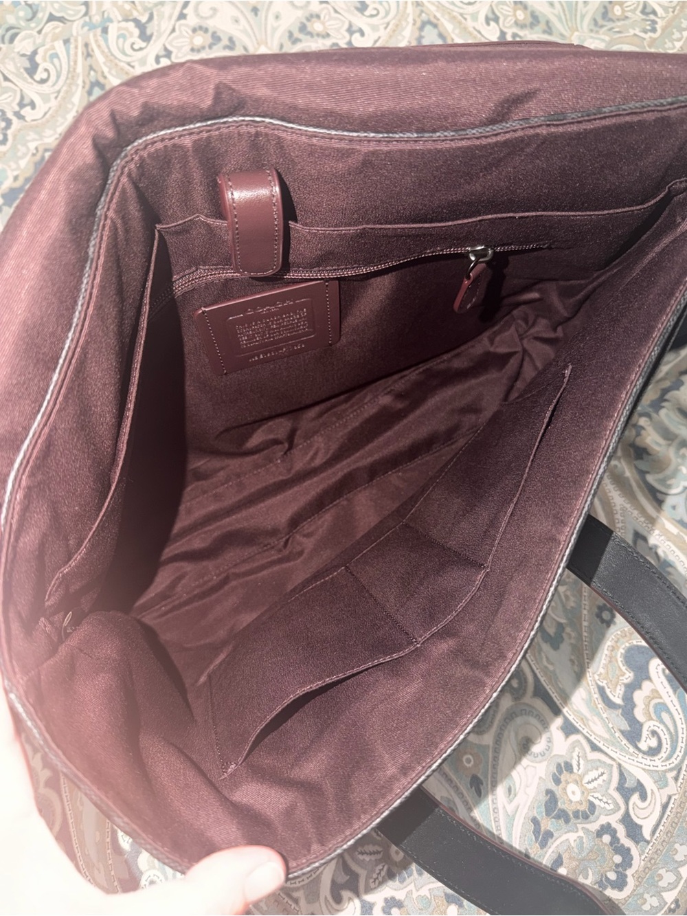 Coach Black Signature and Leather Briefcase Tote- never used - Picture 3 of 4